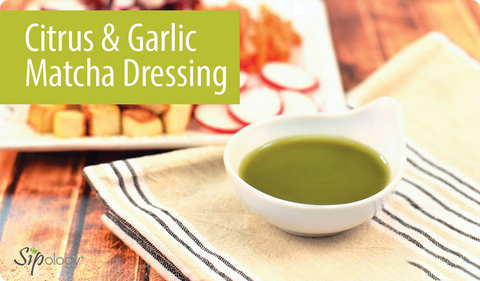 Citrus & Garlic Matcha Dressing