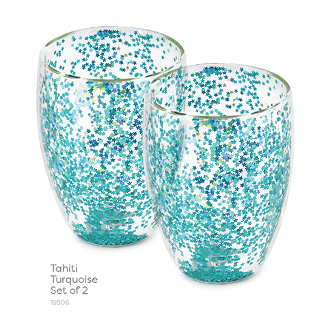 Cosmic Glitter Cup - Tahiti Turquoise (2-pk)